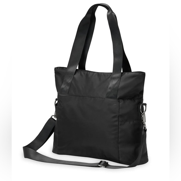 GAIAM Black Tote Bag with White Yoga Mat Holder - Picture 2 of 7